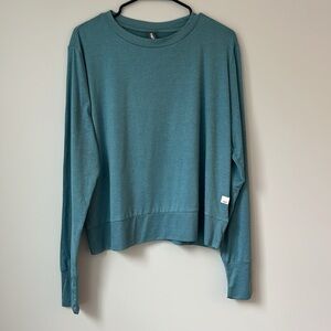 Vuori Daydream Crew - Women's Performance Top Teal Blue Luna Heather Size XXL